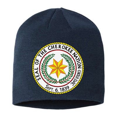 CHEROKEE NATION SEAL NATIVE AMERICAN INDIAN HONOR ROOTS Sustainable Beanie