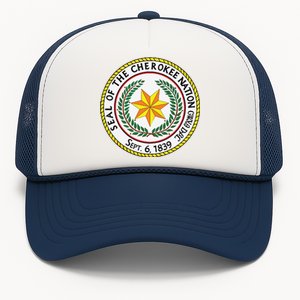 CHEROKEE NATION SEAL NATIVE AMERICAN INDIAN HONOR ROOTS Trucker Hat