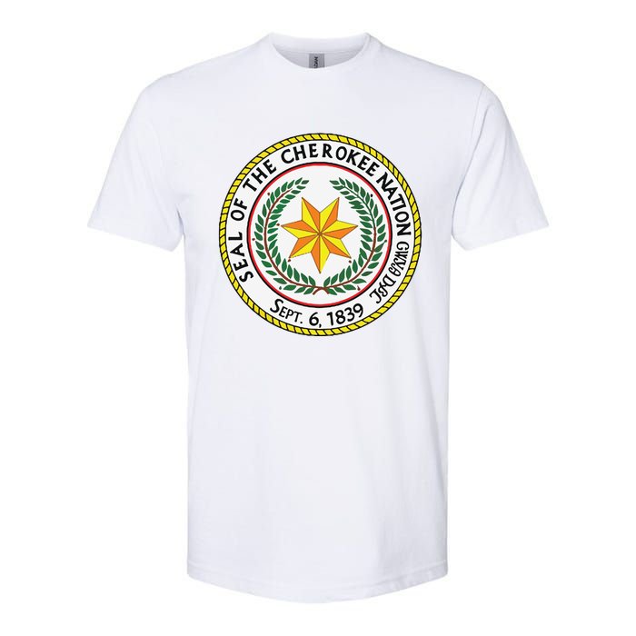 CHEROKEE NATION SEAL NATIVE AMERICAN INDIAN HONOR ROOTS Softstyle CVC T-Shirt