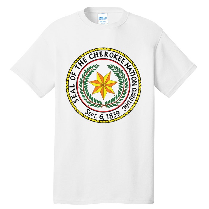 CHEROKEE NATION SEAL NATIVE AMERICAN INDIAN HONOR ROOTS Tall T-Shirt