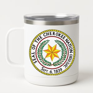 CHEROKEE NATION SEAL NATIVE AMERICAN INDIAN HONOR ROOTS 12 oz Stainless Steel Tumbler Cup