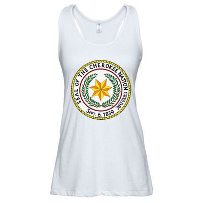 CHEROKEE NATION SEAL NATIVE AMERICAN INDIAN HONOR ROOTS Ladies Essential Flowy Tank