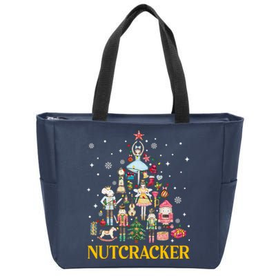 Christmas Nutcracker Squad Ballet Dance Women Xmas Zip Tote Bag