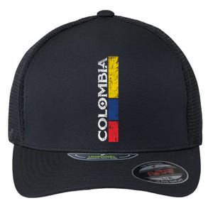 Colombia National Soccer Team Pride Flag Colombian Gift Flexfit Unipanel Trucker Cap