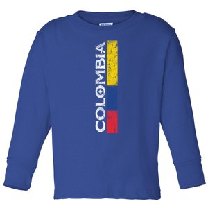 Colombia National Soccer Team Pride Flag Colombian Gift Toddler Long Sleeve Shirt