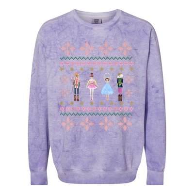 Christmas Nutcracker Squad Ballet Dance Funny Xmas Holiday Colorblast Crewneck Sweatshirt