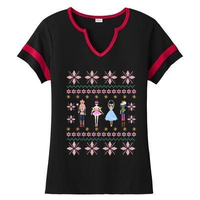 Christmas Nutcracker Squad Ballet Dance Funny Xmas Holiday Ladies Halftime Notch Neck Tee