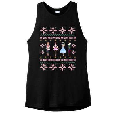 Christmas Nutcracker Squad Ballet Dance Funny Xmas Holiday Ladies PosiCharge Tri-Blend Wicking Tank