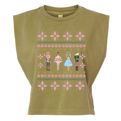 Christmas Nutcracker Squad Ballet Dance Funny Xmas Holiday Garment-Dyed Women's Muscle Tee