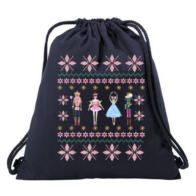 Christmas Nutcracker Squad Ballet Dance Funny Xmas Holiday Drawstring Bag