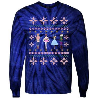 Christmas Nutcracker Squad Ballet Dance Funny Xmas Holiday Tie-Dye Long Sleeve Shirt