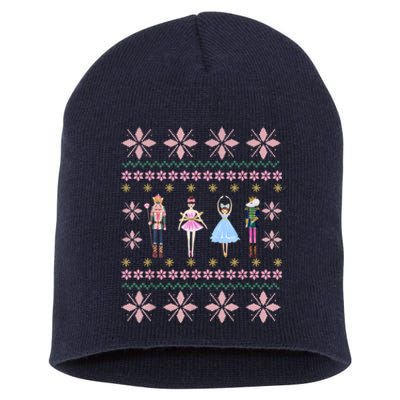 Christmas Nutcracker Squad Ballet Dance Funny Xmas Holiday Short Acrylic Beanie