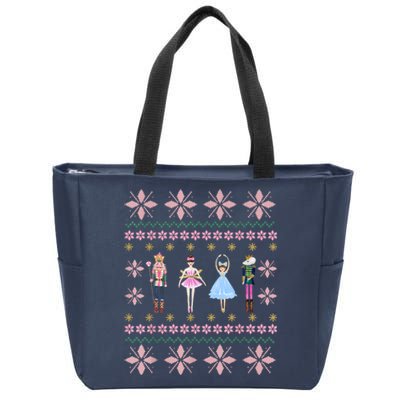 Christmas Nutcracker Squad Ballet Dance Funny Xmas Holiday Zip Tote Bag