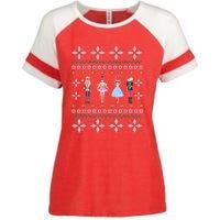 Christmas Nutcracker Squad Ballet Dance Funny Xmas Holiday Enza Ladies Jersey Colorblock Tee