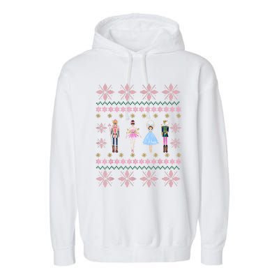 Christmas Nutcracker Squad Ballet Dance Funny Xmas Holiday Garment-Dyed Fleece Hoodie