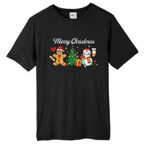 Christmas Nurse Squad Snowman Gingerbread Nicu Icu Rn Nurses Tall Fusion ChromaSoft Performance T-Shirt