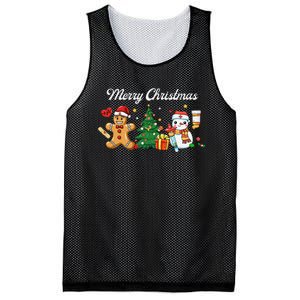 Christmas Nurse Squad Snowman Gingerbread Nicu Icu Rn Nurses Mesh Reversible Basketball Jersey Tank