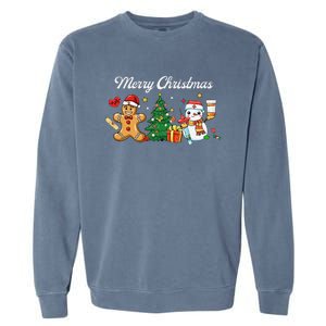 Christmas Nurse Squad Snowman Gingerbread Nicu Icu Rn Nurses Garment-Dyed Sweatshirt