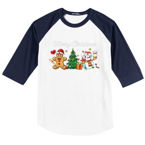 Christmas Nurse Squad Snowman Gingerbread Nicu Icu Rn Nurses Baseball Sleeve Shirt