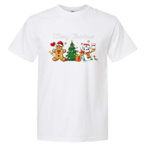 Christmas Nurse Squad Snowman Gingerbread Nicu Icu Rn Nurses Garment-Dyed Heavyweight T-Shirt