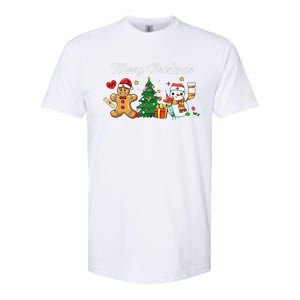 Christmas Nurse Squad Snowman Gingerbread Nicu Icu Rn Nurses Softstyle CVC T-Shirt