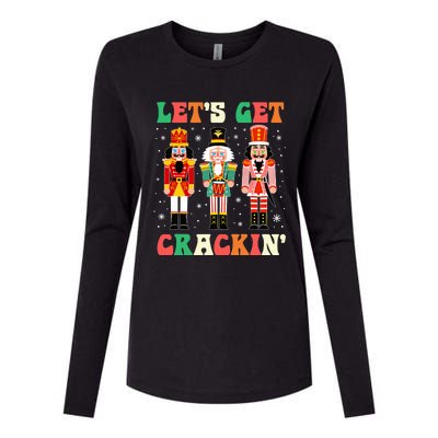 Christmas Nutcracker Squad Let's Get Crackin Ballet Womens Cotton Relaxed Long Sleeve T-Shirt