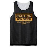 Caution New Student Driver Funny Mesh Reversible Basketball Jersey Tank