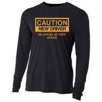 Caution New Student Driver Funny Cooling Performance Long Sleeve Crew