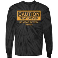 Caution New Student Driver Funny Tie-Dye Long Sleeve Shirt