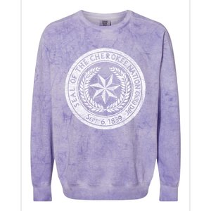 Cherokee Nation Seal Native American Tribe Pride Honor Meaningful Gift Colorblast Crewneck Sweatshirt