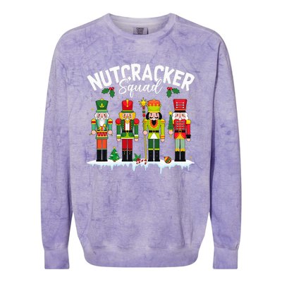 Christmas Nutcracker Squad Holiday Christmas Xmas Pajama Colorblast Crewneck Sweatshirt