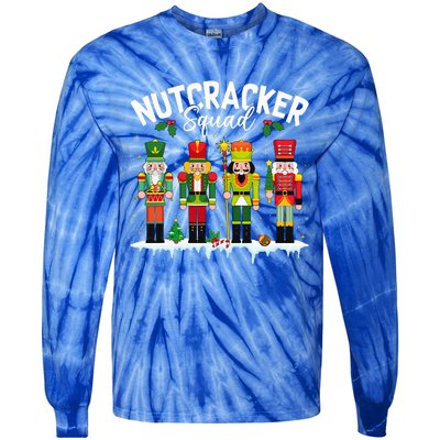 Christmas Nutcracker Squad Holiday Christmas Xmas Pajama Tie-Dye Long Sleeve Shirt