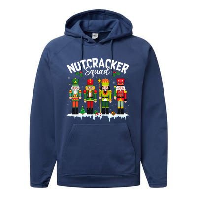 Christmas Nutcracker Squad Holiday Christmas Xmas Pajama Performance Fleece Hoodie