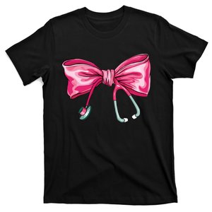 Coquette Nurse Stethoscope Bow Gift For Nurse T-Shirt