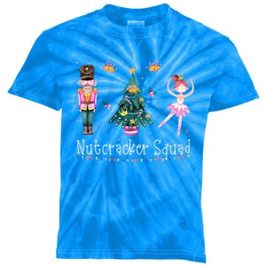 Christmas Nutcracker Squad Ballet Dance Kids Tie-Dye T-Shirt