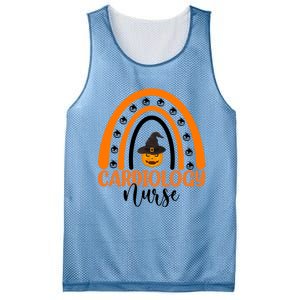 Cardiology Nurse Spooky Halloween Pumpkin Rainbow Nursing Funny Gift Mesh Reversible Basketball Jersey Tank