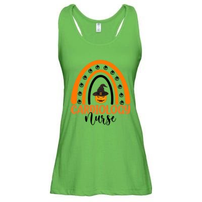 Cardiology Nurse Spooky Halloween Pumpkin Rainbow Nursing Funny Gift Ladies Essential Flowy Tank