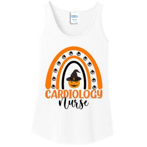 Cardiology Nurse Spooky Halloween Pumpkin Rainbow Nursing Funny Gift Ladies Essential Tank