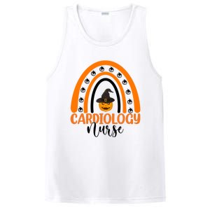 Cardiology Nurse Spooky Halloween Pumpkin Rainbow Nursing Funny Gift PosiCharge Competitor Tank