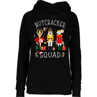 Christmas Nutcracker Squad Ballet Dance Womens Funnel Neck Pullover Hood