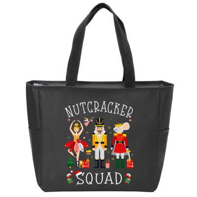 Christmas Nutcracker Squad Ballet Dance Zip Tote Bag