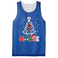 Christmas Nurse Stethoscope Tree Lights Scrub Nursing Xmas Gift Mesh Reversible Basketball Jersey Tank