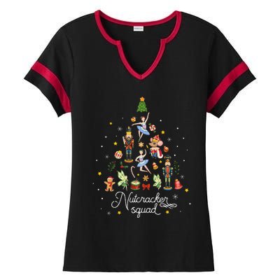 Christmas Nutcracker Squad Ballet Dance Kids Ladies Halftime Notch Neck Tee