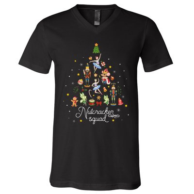 Christmas Nutcracker Squad Ballet Dance Kids V-Neck T-Shirt