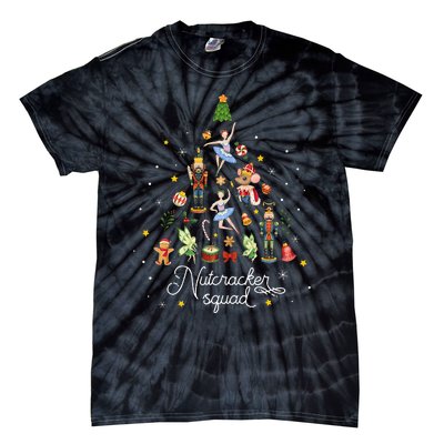 Christmas Nutcracker Squad Ballet Dance Kids Tie-Dye T-Shirt