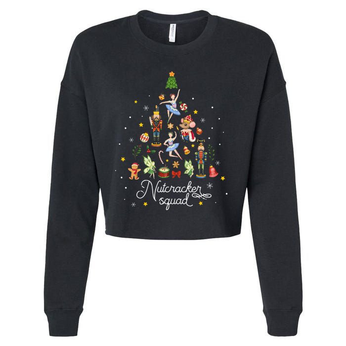 Christmas Nutcracker Squad Ballet Dance Kids Cropped Pullover Crew