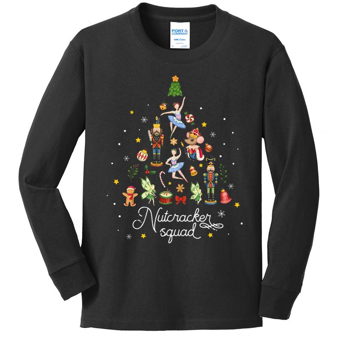 Christmas Nutcracker Squad Ballet Dance Kids Kids Long Sleeve Shirt