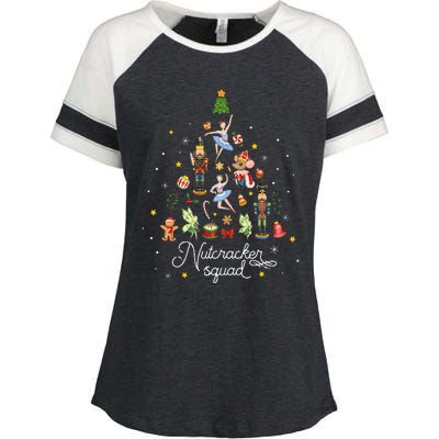 Christmas Nutcracker Squad Ballet Dance Kids Enza Ladies Jersey Colorblock Tee