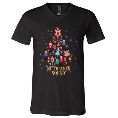 Christmas Nutcracker Squad Ballet Dance V-Neck T-Shirt