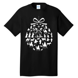 christmas nativity scene ornament funny  Tall T-Shirt